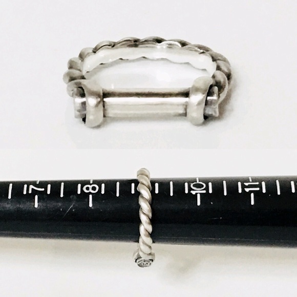 David Yurman Sterling Silver Maritime Shackle Ring - Picture 6 of 8